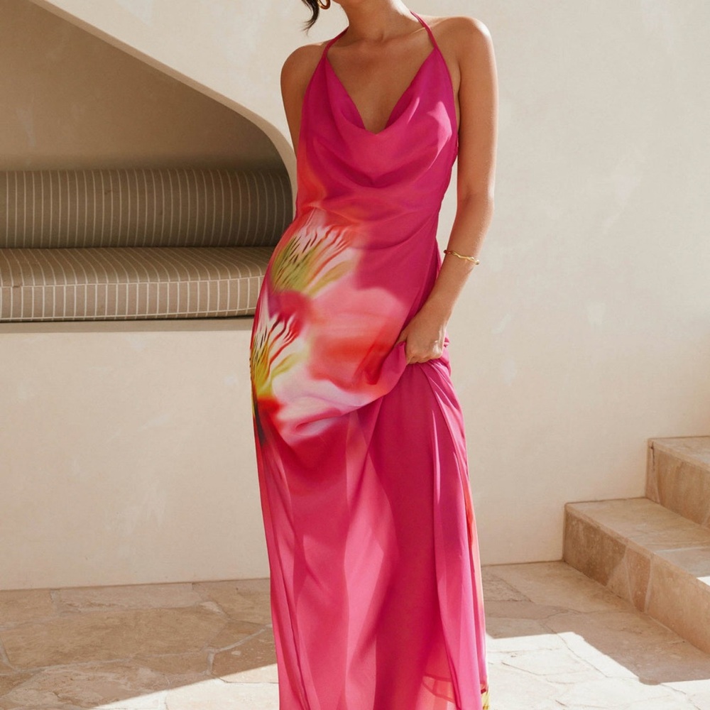 Peppermayo Pink Floral Maxi Dress